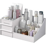 Caja Organizadora De Maquillaje, Plástico, Multiusos, Blanco