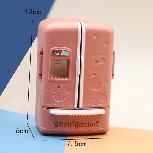 Refrigerador De Nevera En Miniatura 1:12 De Juguete Para Mue