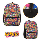 Mochila Iantil Naruto Juvenil Grande Costas Imediato Cor Preto