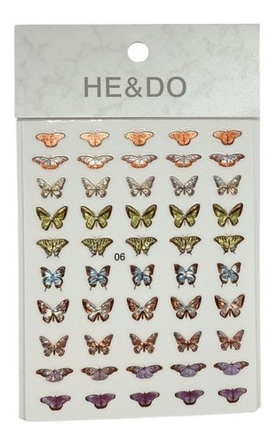 Stickers Para Manicure Diseño Mariposas 