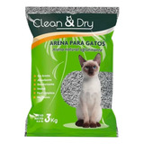 Arena Para Gato Clean & Dry Aglutinante Premium 15k 5 Bolsas X 15kg De Peso Neto