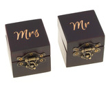 Ella Celebration Cajas De Madera Para Anillos De Boda, Juego