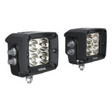 Reflector X 2 Cuadrado 4 Leds Bivoltaje 12v/24v 20w Osram