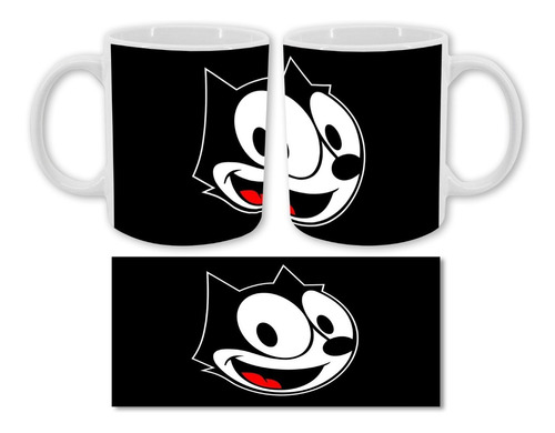 Mug Pocillo Taza Gato Felix , Felix The Cat Personalizada