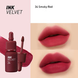 Peripera Ink Velvet 4gr Tintas Labiales Coreanas Originales Color #34 Smoky Red
