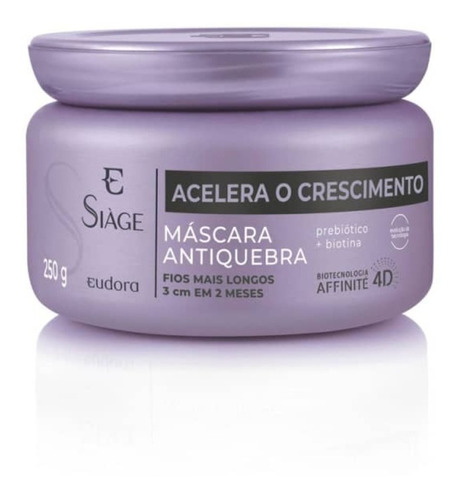 Siàge Acelera Crescimento Máscara Antiquebra 250ml Eudora