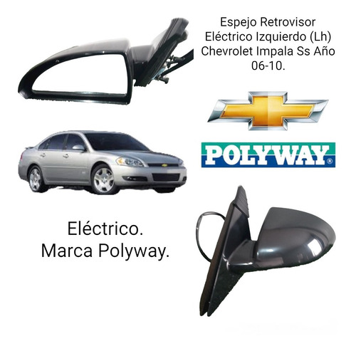 Espejo Retrovisor Elctrico Izquierdo Chevrolet Impala 06-10 Foto 5