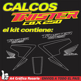 Honda Twister Cbx250 Calcos Simil Originales - Envios