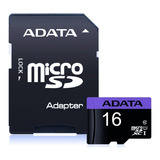 Memoria Microsd Adata Premier 16gb C10 Ausdh16guicl10-ra1