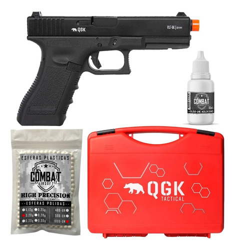 Pistola Airsoft Glock R17 Gbb 6mm Gbb Kit Completo - Qgk