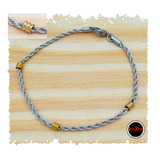 Pulsera Soga 0.8(2mm)-18cm C/ Double Dorado Acero Quirurgico