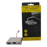 Adaptador Tipo C A Hdmi 3en1