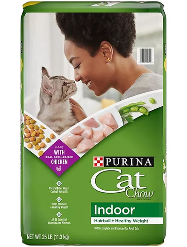 Purina Cat Chow Comida Seca Para Gatos En Interiores 25lb