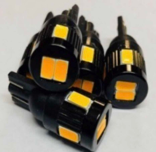 2 Lámparas Led T10 Ámbar Naranja Posición