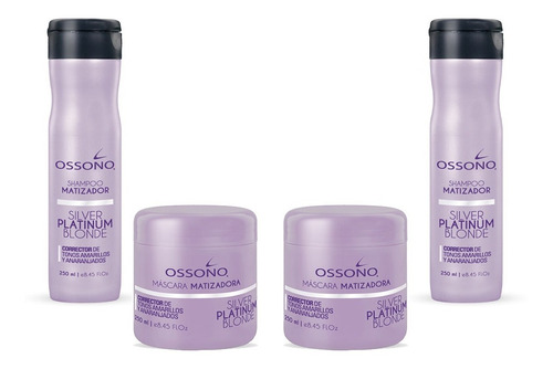 Mascara + Shampoo Matizador Violeta  Ossono X 2 