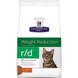 Alimento Hill's Prescription Diet Weight Reduction R/d Para Gato Sabor Pollo En Bolsa De 3.9kg