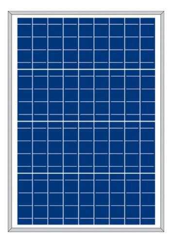 Panel Solar Plm-040-p-36 40w Paneles Solares Fema Color Azul