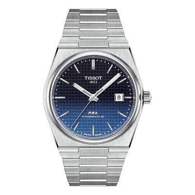 Reloj Hombre Tissot T137.407.11.051.01 Prx Powermatic 80 Correa Plateado Bisel Plateado Fondo Negro | Envío gratis