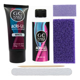 Gc Nails, Kit Gel Para Uñas Acri-gel, Líquido Y Set Manicure