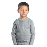 Camiseta Niño Algodón Mota Talla 6 Color Gris Mt4435