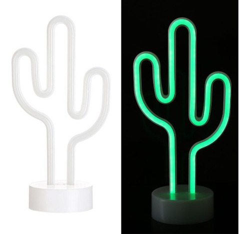 Luz Nocturna De Neon De Cactus Creativa Para Decoración [u]