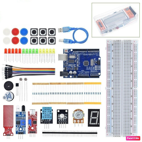 Kit Microcontrolador Compatible Con Arduino+ Sensores Lcd