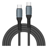 Cable Blindado Usb C Flexible Ultra Rápido 100w Quick 