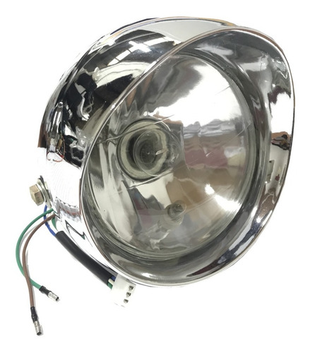 Faro Principal Completo Moto Chopper Harley Chico C/cristal