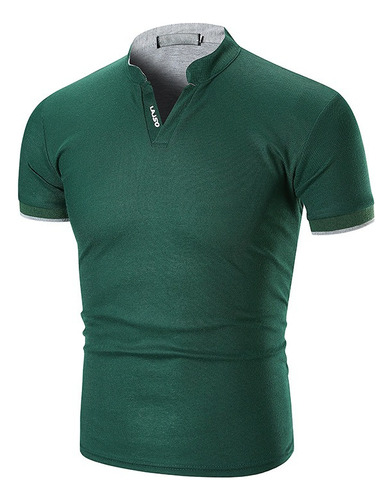 Tipo Polo Para Hombre Camisetas Casuales Moda Camisas Slim