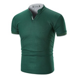 Tipo Polo Para Hombre Camisetas Casuales Moda Camisas Slim