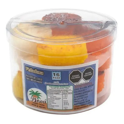 Cocadas PINEA Veladora Naranja Limón Piña 16 Pzs Coco Suave | Meses sin interés
