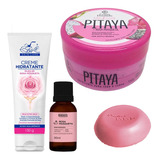 Kit Esfoliante Pitaya Hidratante Óleo Rosa Mosqueta Sabonete