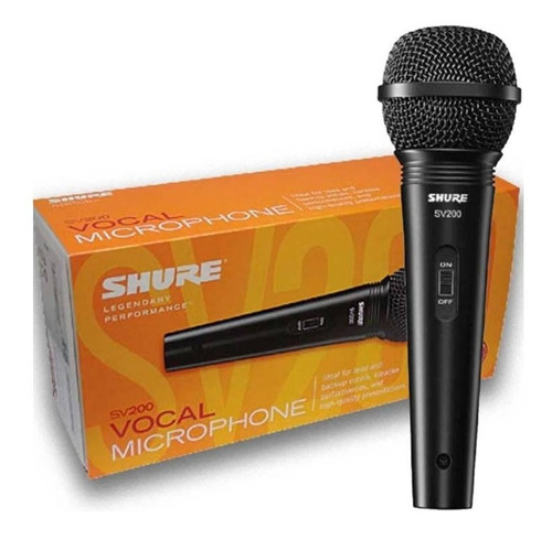 Microfone Mão Shure Sv200 Original Nota Fiscal Com Cabo