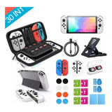 Funda Para Nintendo Switch Oled Kit Accesorios Estuche 30pzs