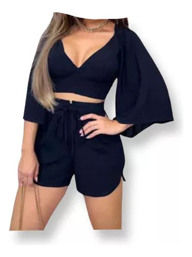 Blusa + Shorts Casual Dama Mujer Standar Material Viscosa 