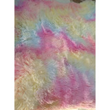 Tapete Peludo Para Quarto De Menina Tie Dye 1,00x1,40 Luxo