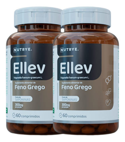 2x Feno Grego 100% Natural - 60 Comprimidos 300mg