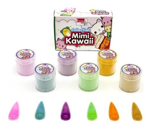 Colección De Acrílicos Mimi Kawaii 6pzs Fantasy 