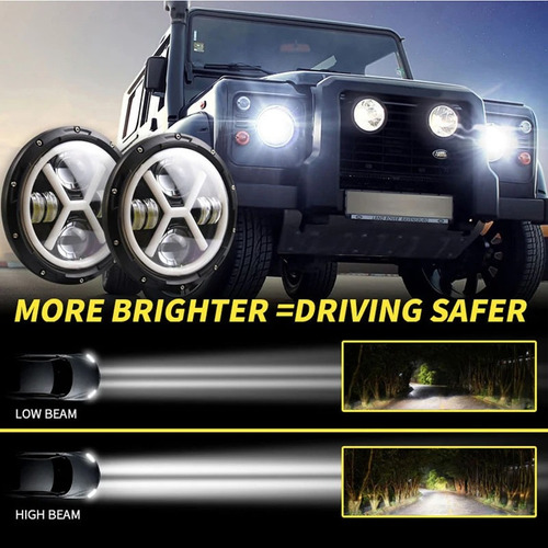 Juego Opticas Led Universal 7 P. Varios Modelos 4x4 Sux Jeep Foto 4