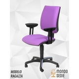 Silla De Escritorio Mondo Sedie Ragazza Respaldo Alto Con Apoyabrazos Ergonómica 