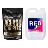 Polvo Decolorante Issue Aclaro Con Plex 200g+ Oxi 2lts Vol20