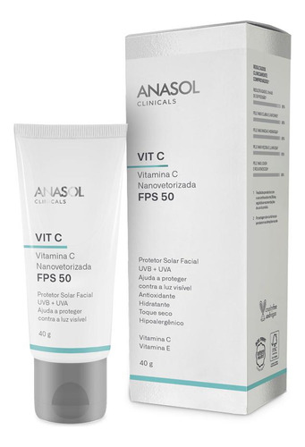 Protetor Solar Facial Com Vitamina C Fps 50 Anasol Clinicals