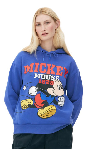 Polerón Mickey Mouse Mujer Con Capucha