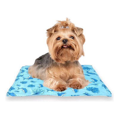 Tapete Refrescante Para Perro Autoenfriamiento 50x40cm T/med Azul Tapete Enfriador