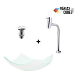 Conjunto Banheiro Cuba Lótus + Torneira Link + Válvula Click