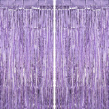 Cortinas De Flecos De Color Morado Claro, Extra Grandes, Paq