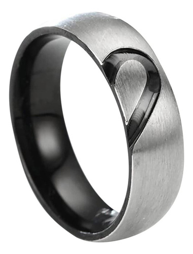 Anillo De Medio Melocotón En Forma De Corazón Para Pareja, R