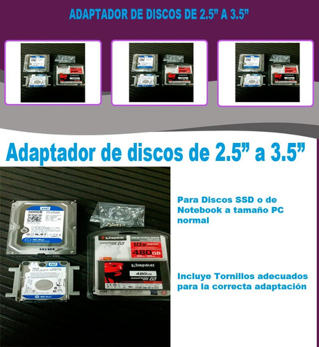 Adaptador De Discos  2.5 A 3.5