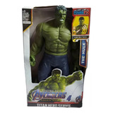 Muñeco Hulk Grande 30cm Con Luz Y Sonido Articulado En Caja