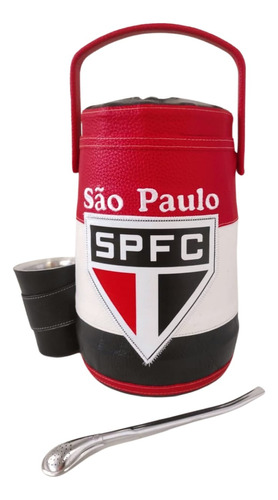 Termica P/terere  Do Sao Paulo 2 Litros Revestida Couro.